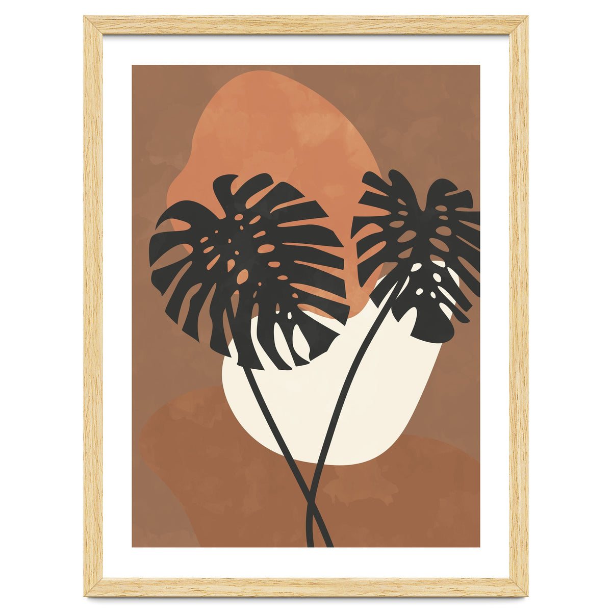 Boho Earth Tones Monstera