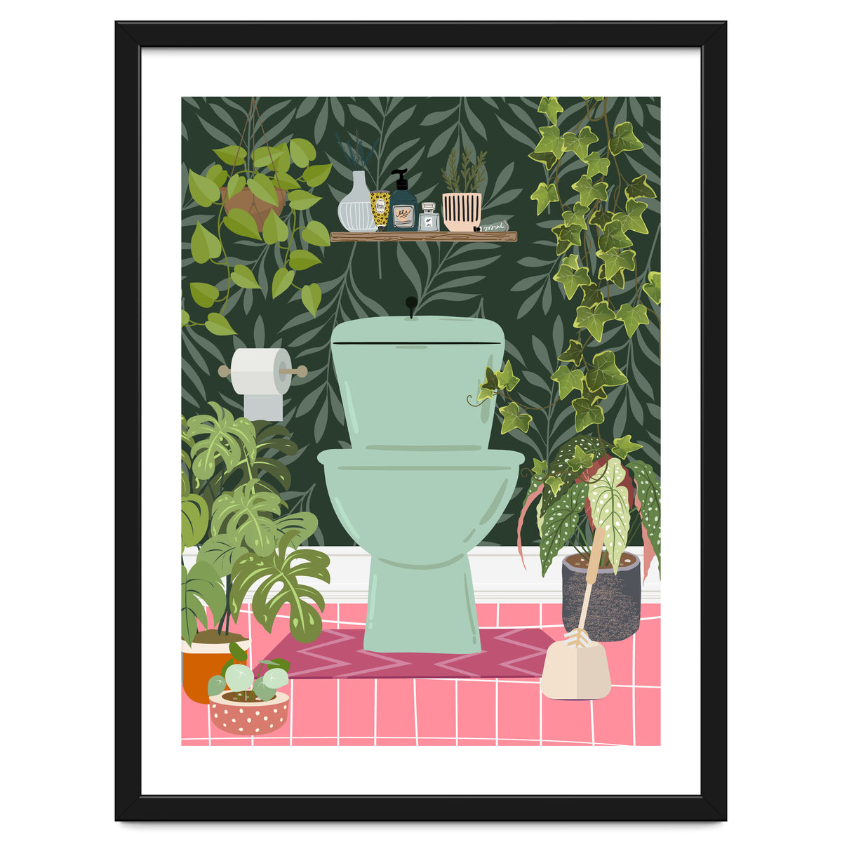 Botanical Loo in Tropical Bathroom