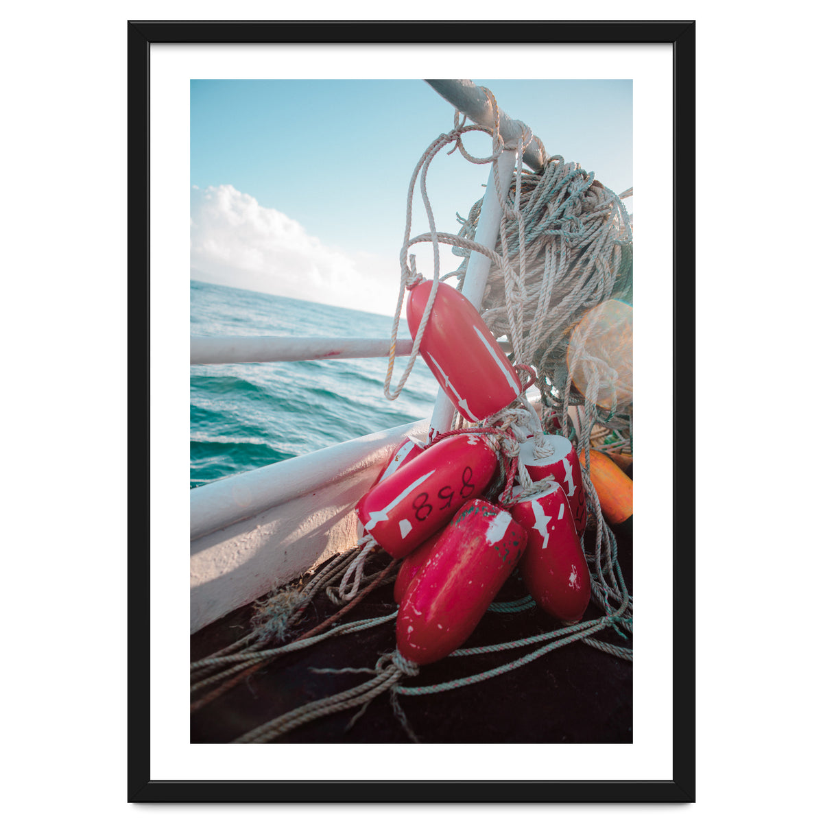 Buoys on a fishing boat