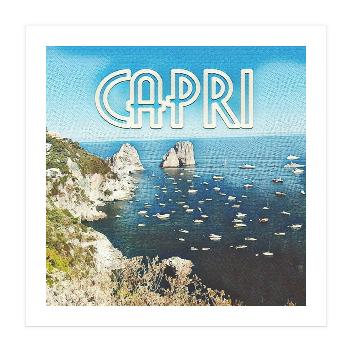 Capri, Italy Vintage Island (Print Only)