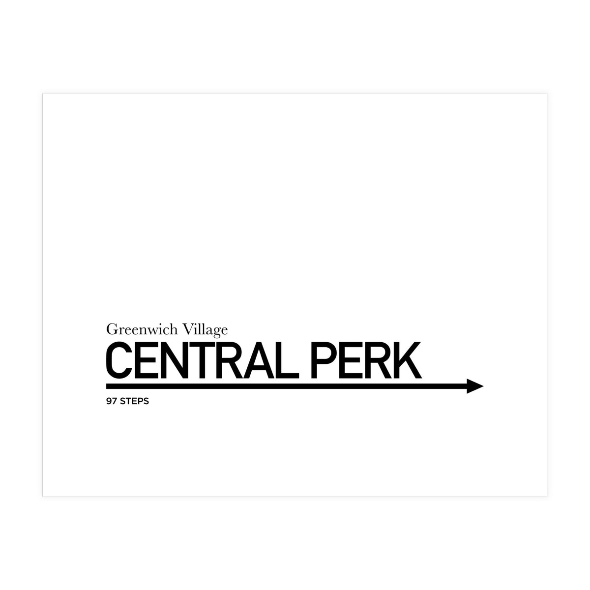 TO CENTRAL PERK (Print Only)