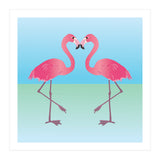 Two Pink flamingo's (Print Only) thumbnail