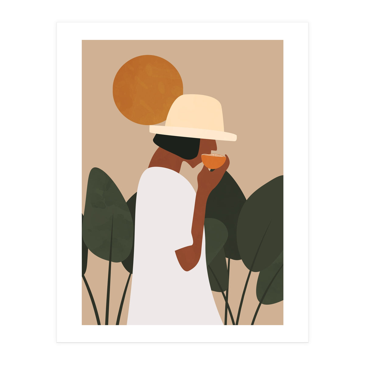 Boho Chic Woman at Park (Print Only)