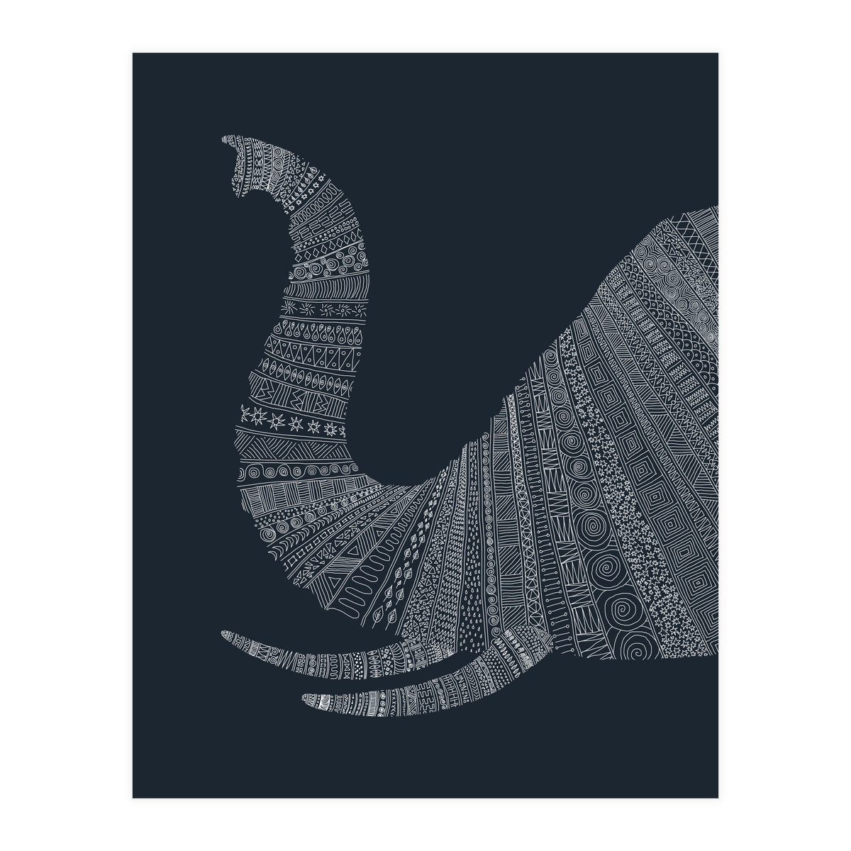 Elephant Blue Poster (Print Only)