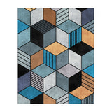 Colorful Concrete Cubes 2 - Blue, Grey, Brown (Print Only) thumbnail