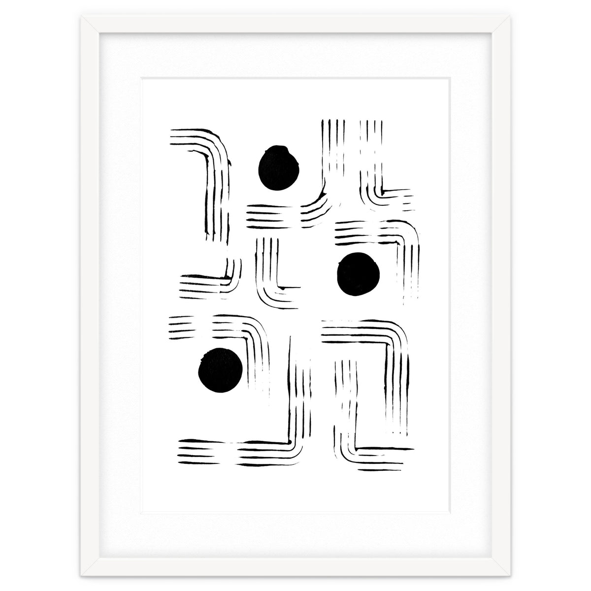 Mid-Century Modern Monochrome Print #1