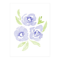 Wild Roses | Periwinkle Blue (Print Only)