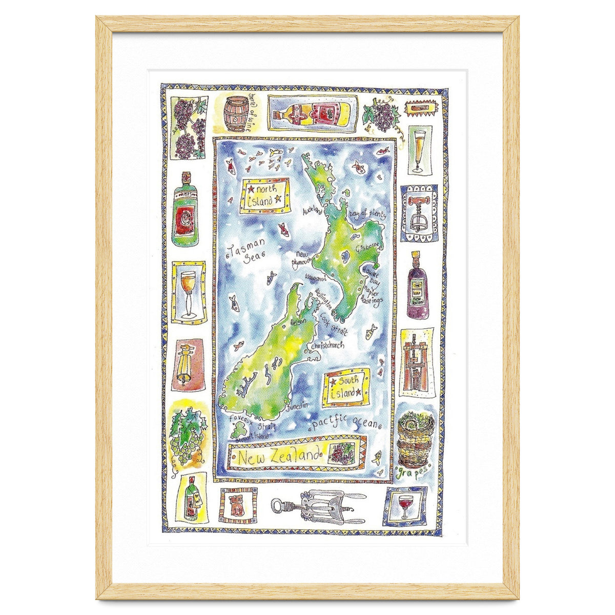 A wine map of New Zealand