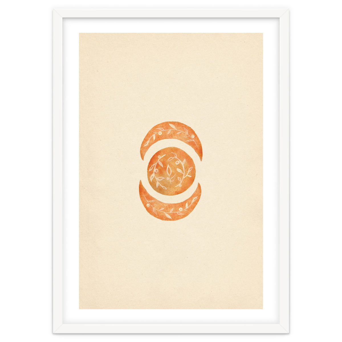 Botanical moon shapes