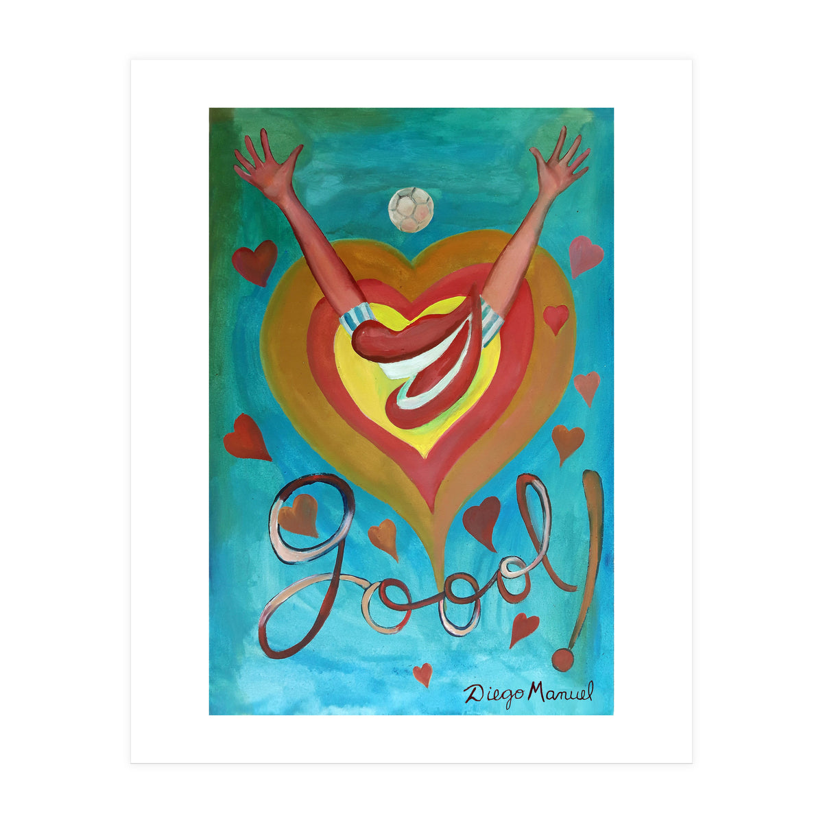 Goool Y Corazones (Print Only)