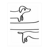 One Line Art Dachshund  (Print Only) thumbnail