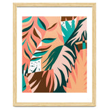 Watching The Leaves Turn, Tropical Autumn Colorful Eclectic Abstract Palm Nature Boho Graphic Design thumbnail
