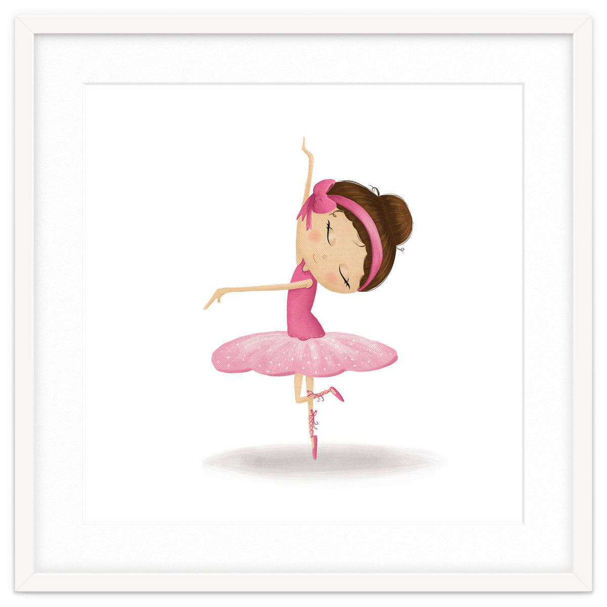 Adorable Twirling Ballerina Nursery Print