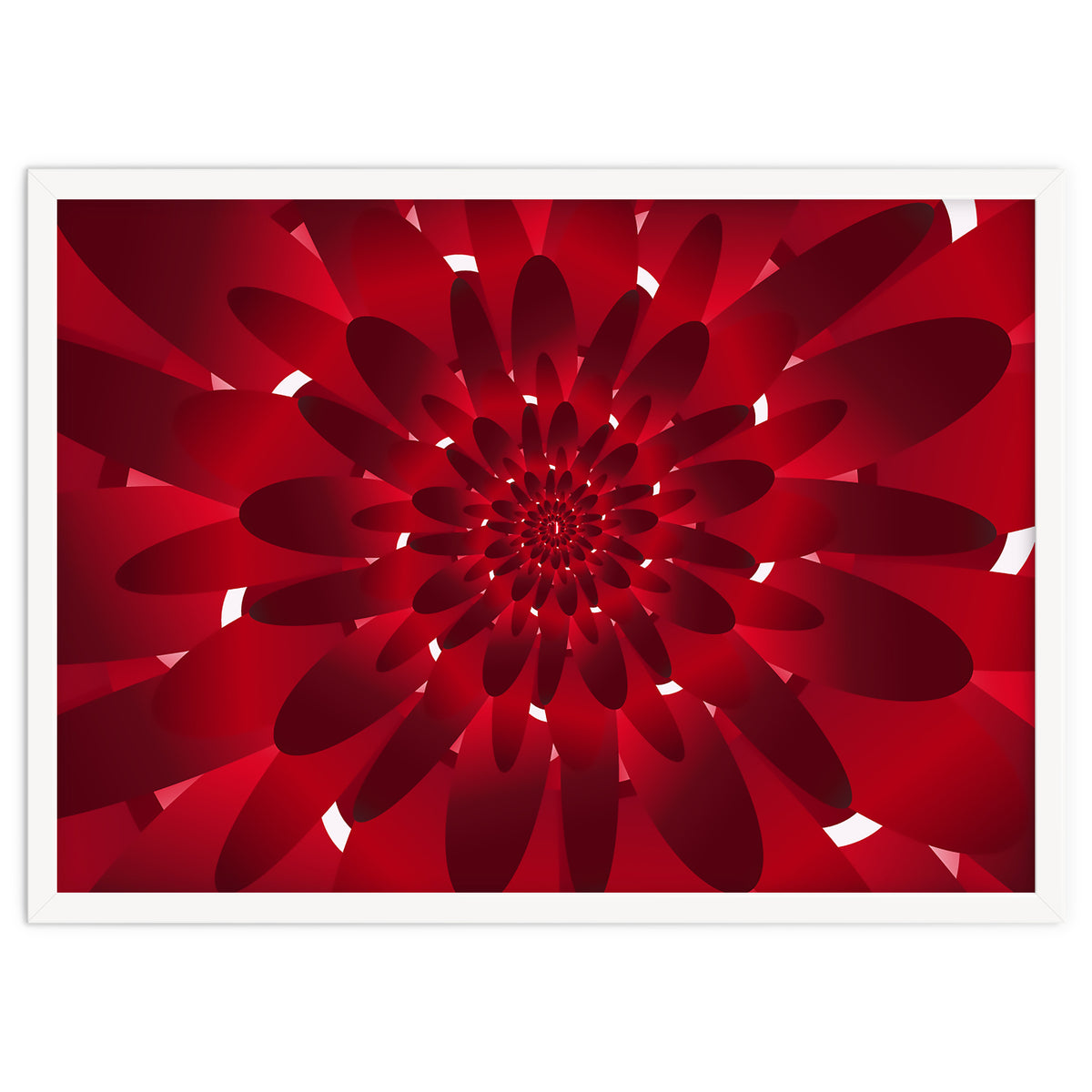 Abstract Modern Red Floral Design Art