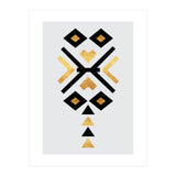 Gold And Black Abstract Tribal (Print Only) thumbnail