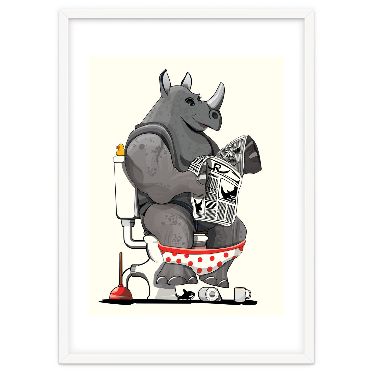 Rhinoceros on the Toilet, Funny Bathroom Humour
