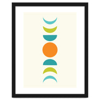 Abstract Moons Teal and Orange
