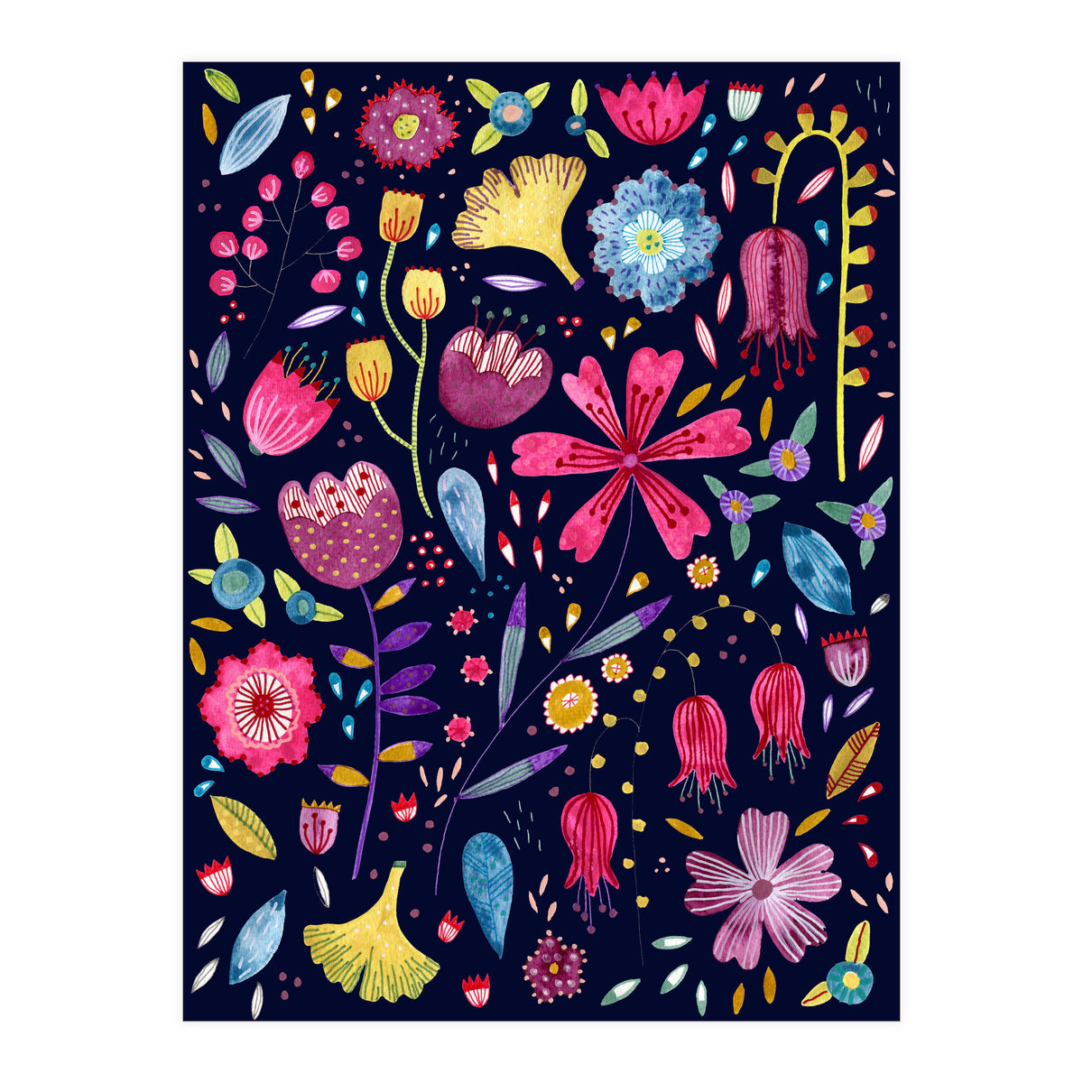 Autumn Hedgerow Dark (Print Only)