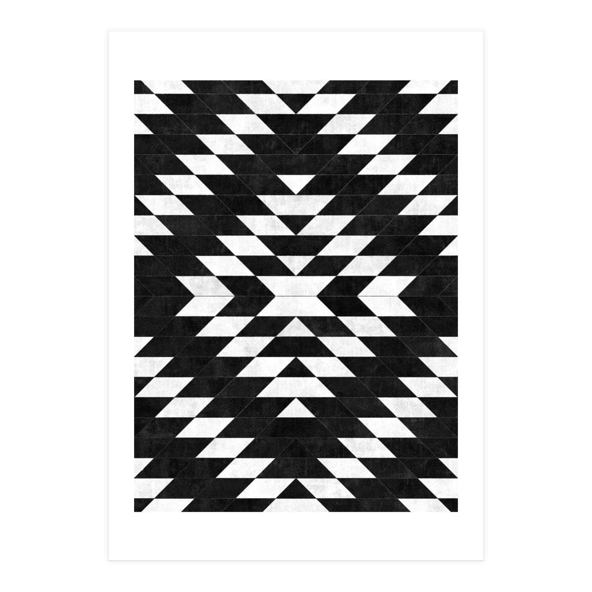 Urban Tribal Pattern No.14 - Aztec - Black Concrete (Print Only)