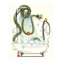 Snake in the Bath, Funny Bathroom Humour (Print Only)