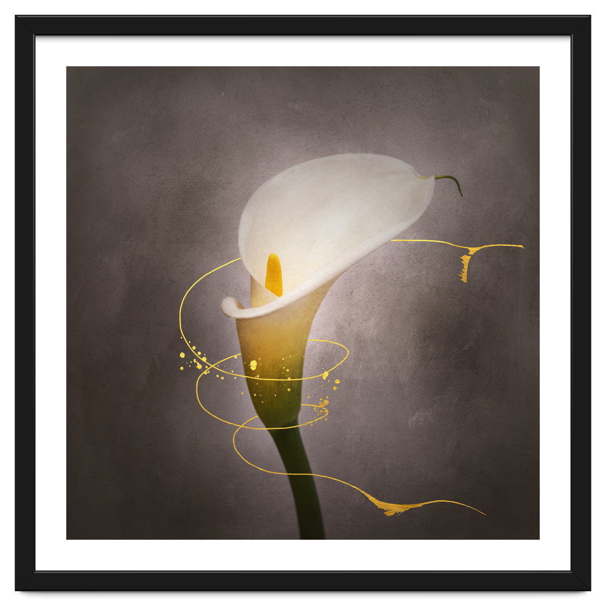 Graceful flower - Calla No. 4 | vintage style gold