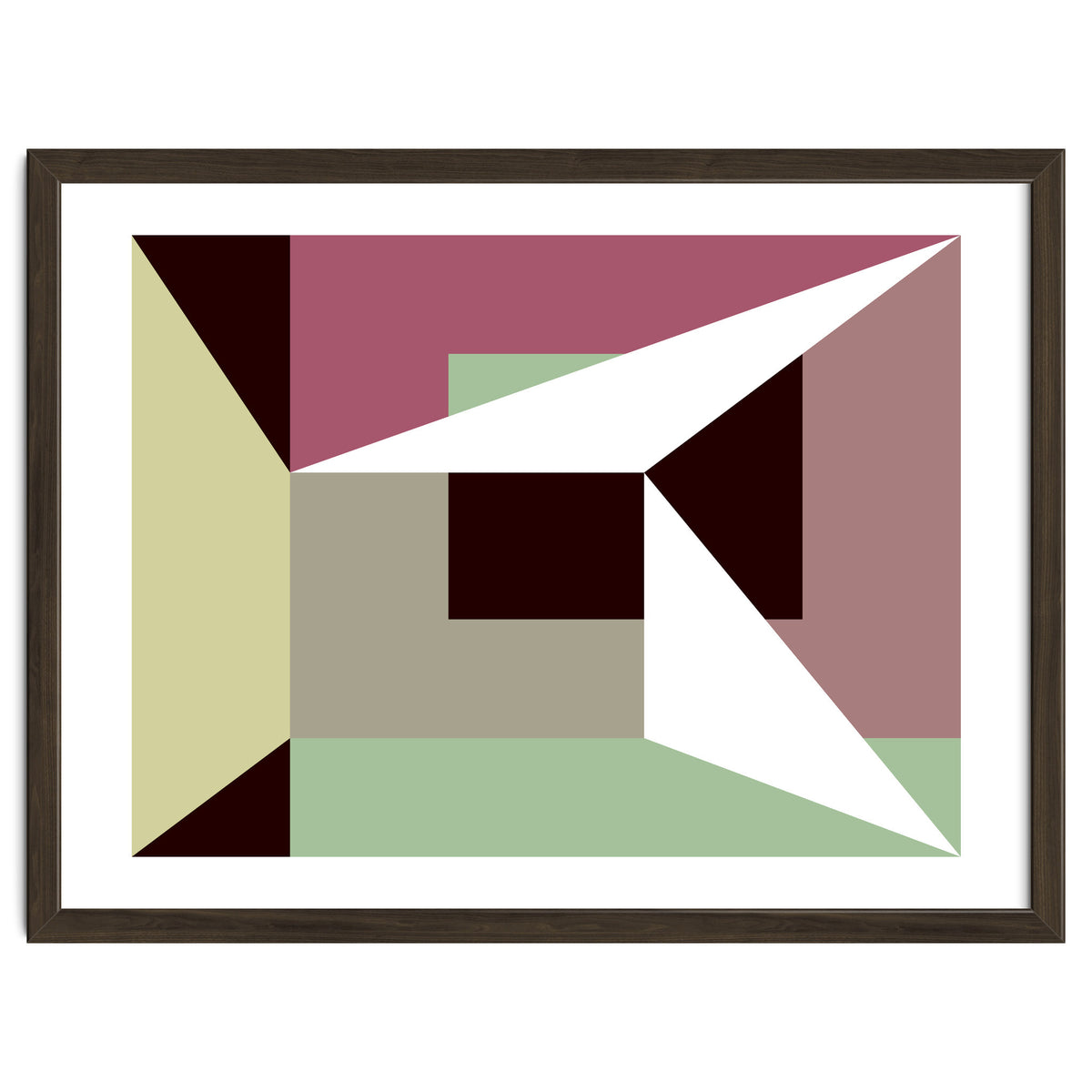 Geometric Shapes No. 26 - green & purple