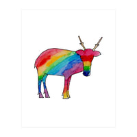 Rainbow reindeer (Print Only)