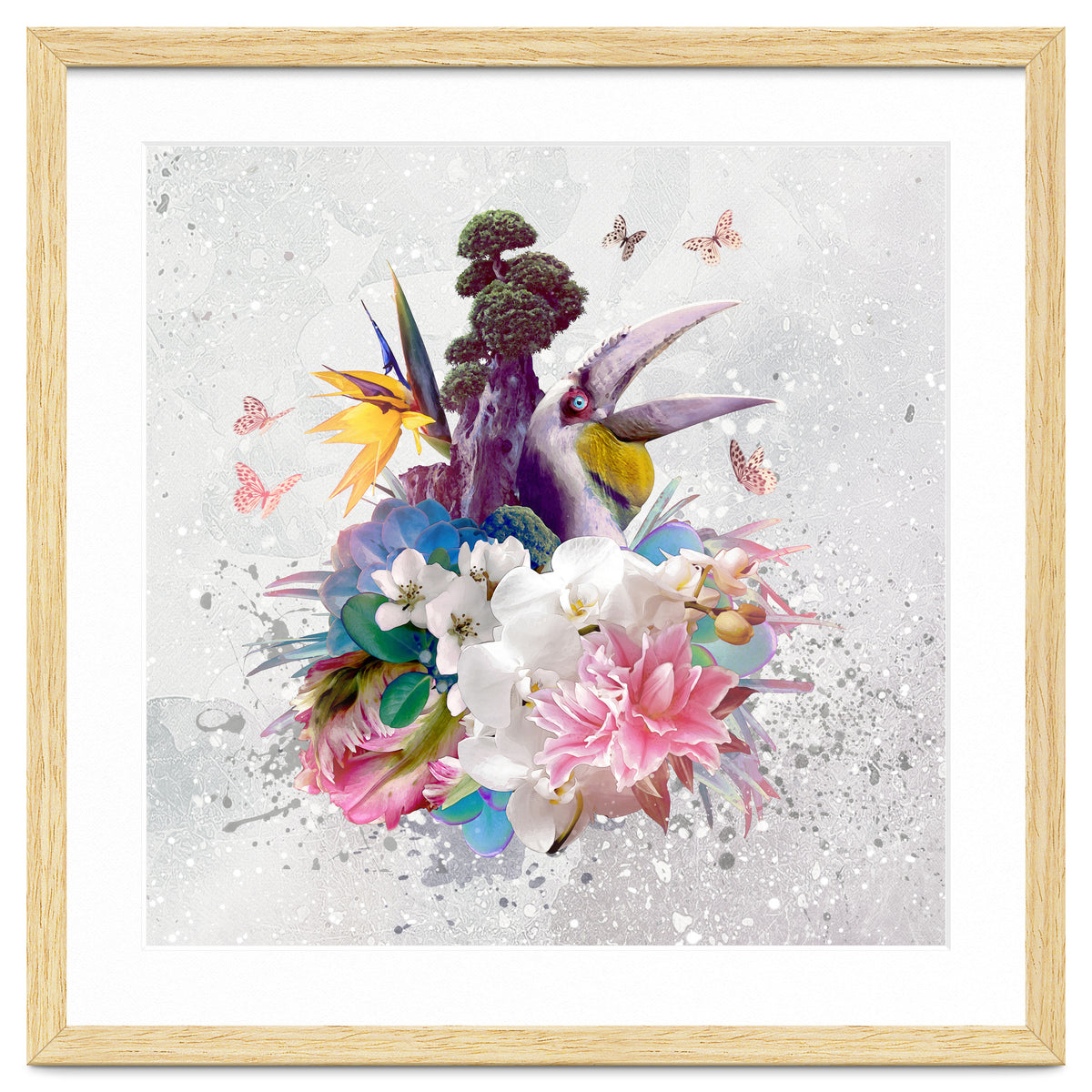 Floral Hornbill Grey