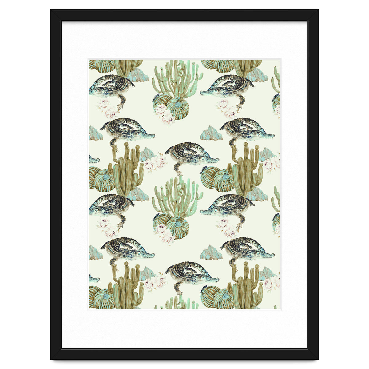 Crocodile pattern on the cactus