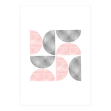 Half Moon Blush And Grey Abstract  (Print Only) thumbnail