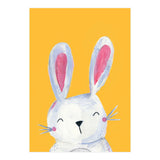 Woodland Bunny On Mustard (Print Only) thumbnail