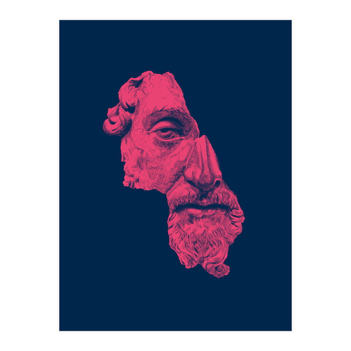 MARCUS AURELIUS ANTONINUS AUGUSTUS / prussian blue / vivid red (Print Only)