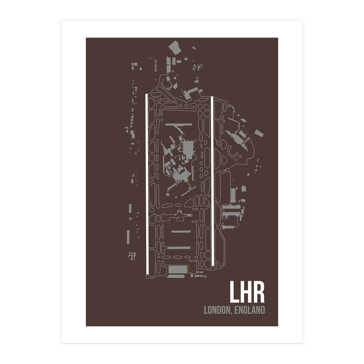 London Heathrow Airport Layout (Print Only)