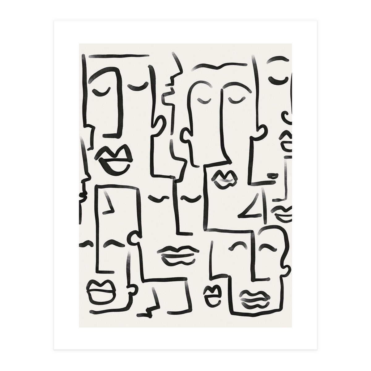 Faces Drawing (Print Only)