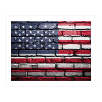 Wall painted US flag (Print Only)