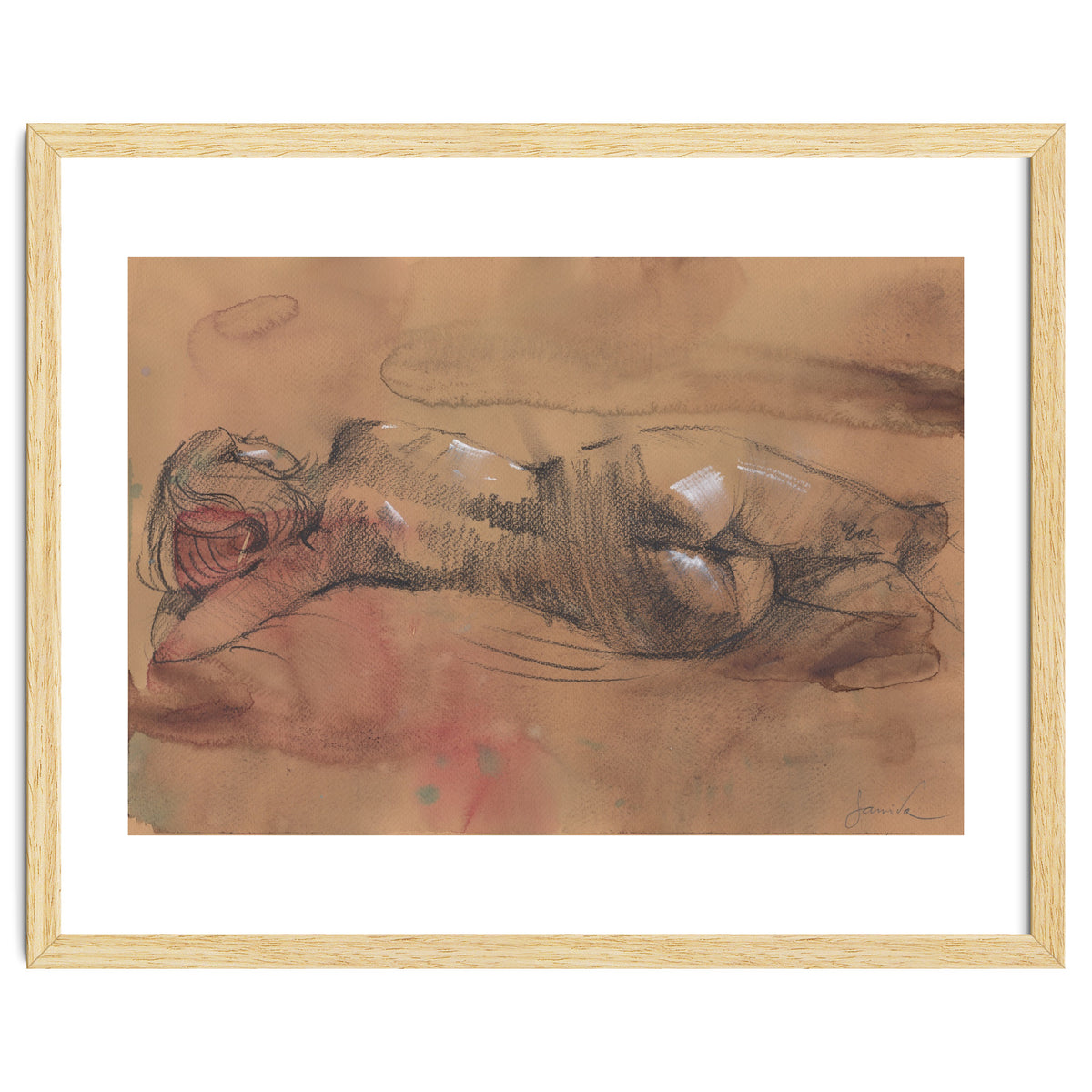 Feminine body drawing of a woman