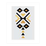 Gold And Black Abstract Tribal (Print Only) thumbnail