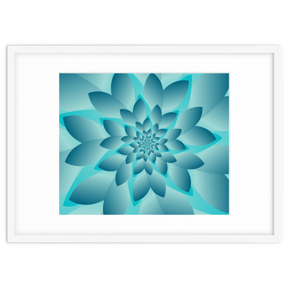 Abstract Modern Optical Illusion Floral Design Art