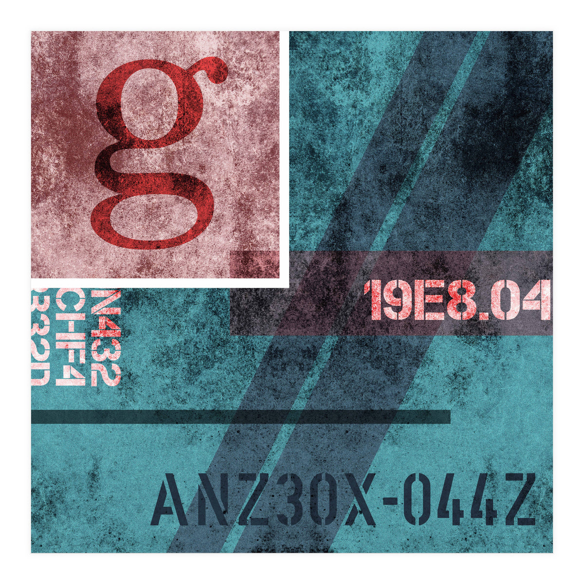 Abstract Industrial Blue (Print Only)