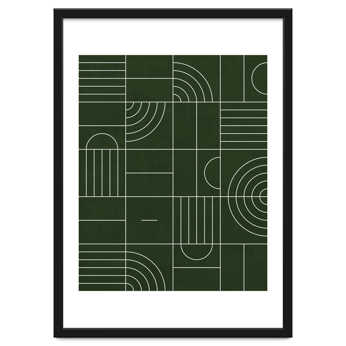 My Favorite Geometric Patterns No.24 - Deep Green