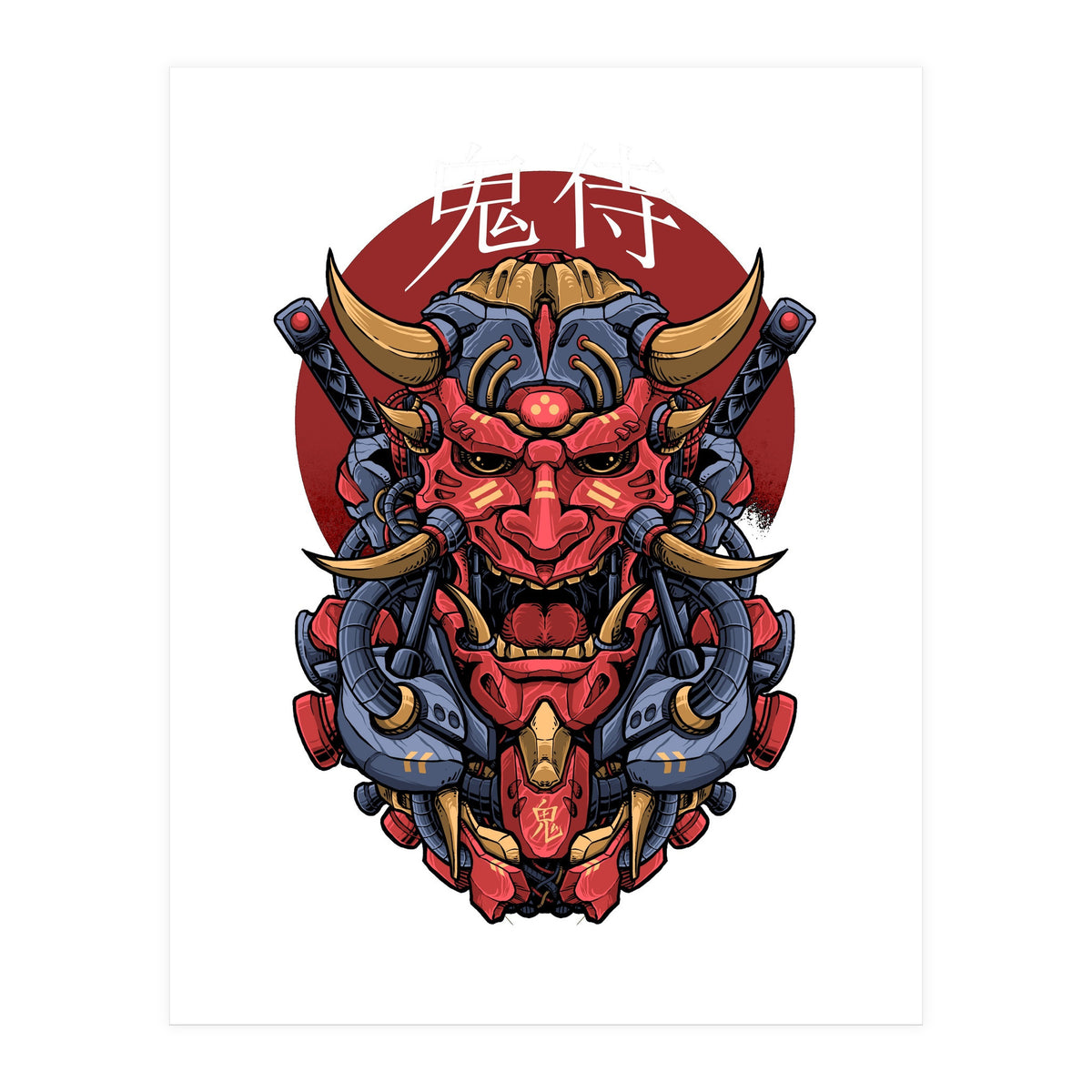 Japanese Oni Samurai (Print Only)