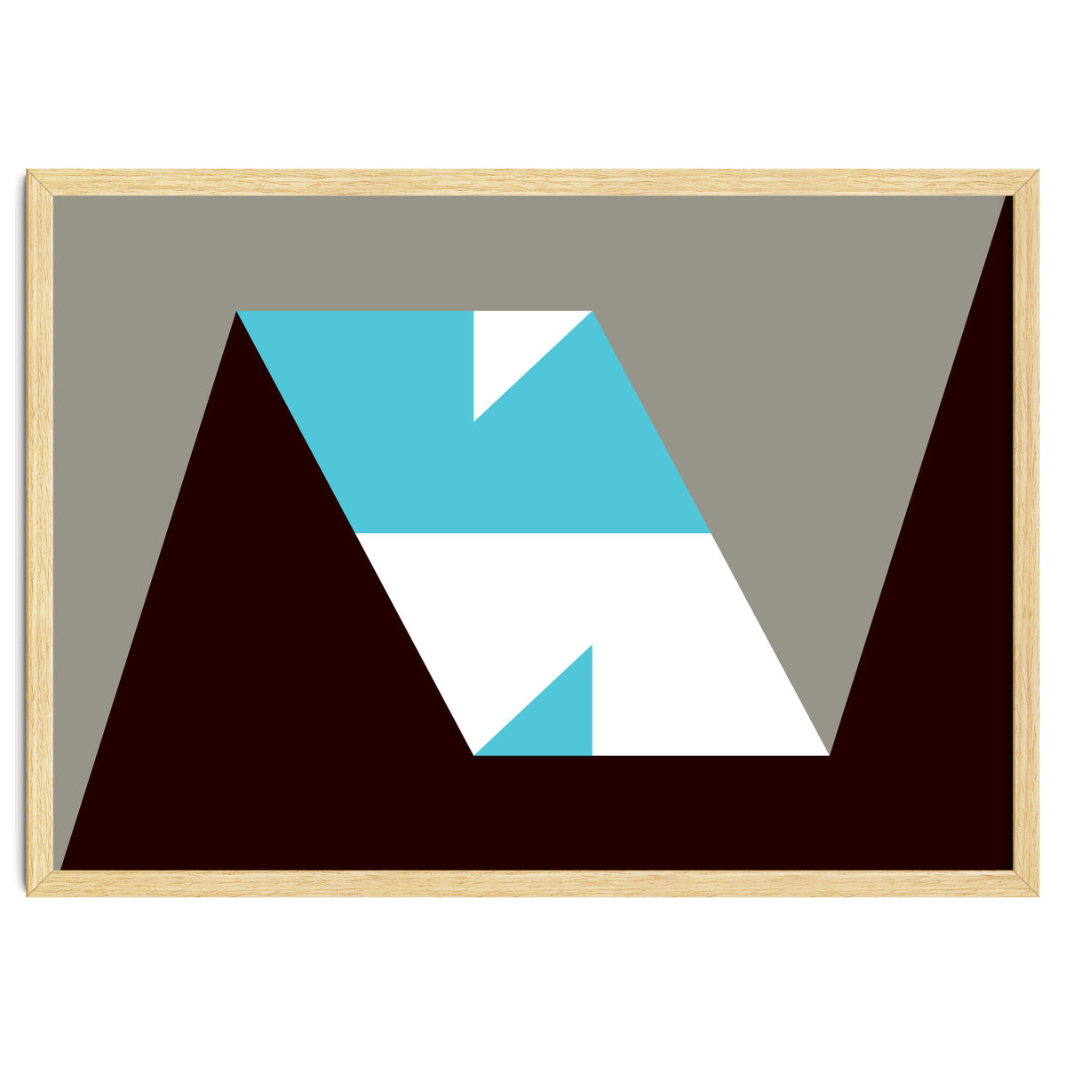 Geometric Shapes No. 48 - grey & blue