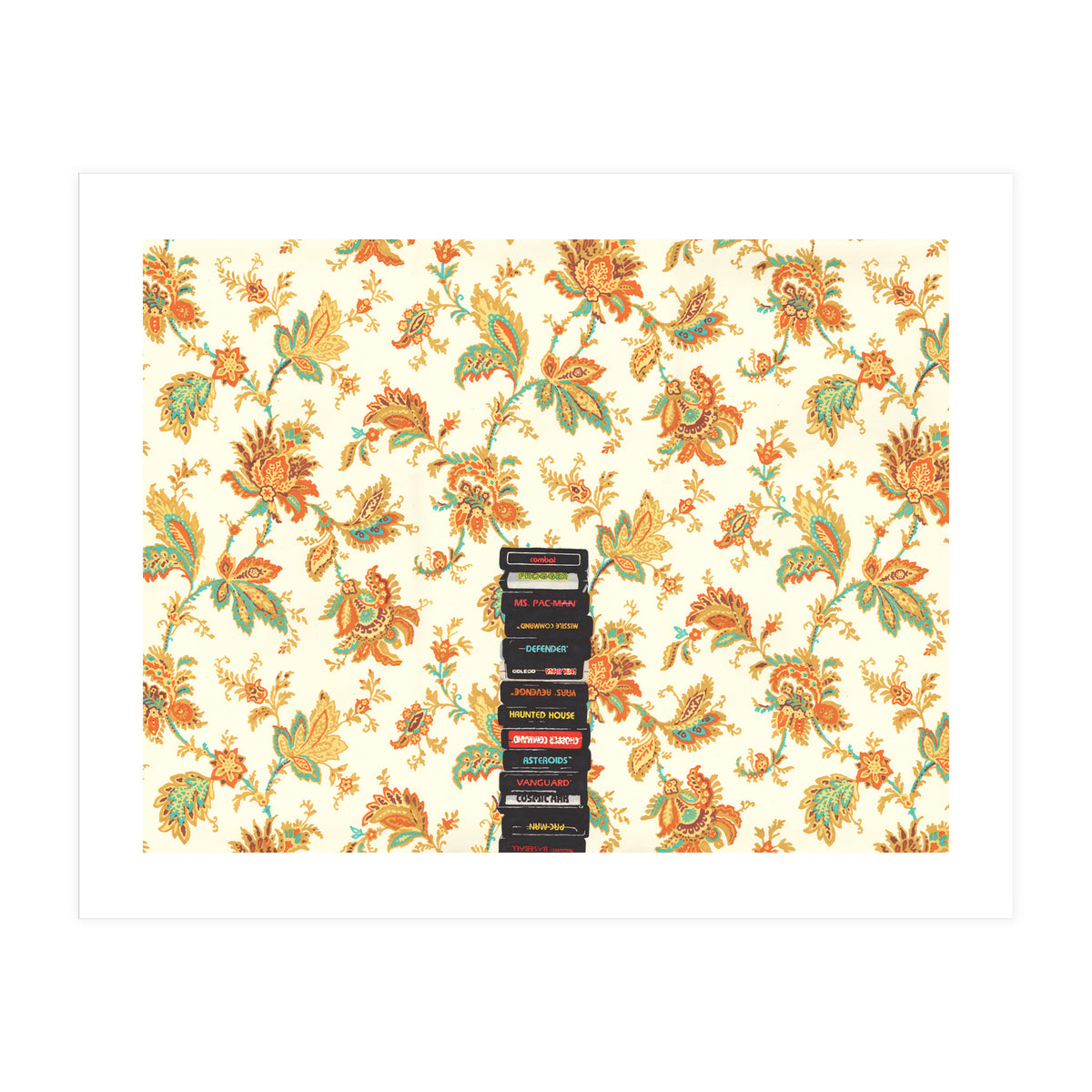 Atari & Flower Wallpaper (Print Only)