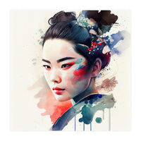 Watercolor Modern Geisha #4 (Print Only)