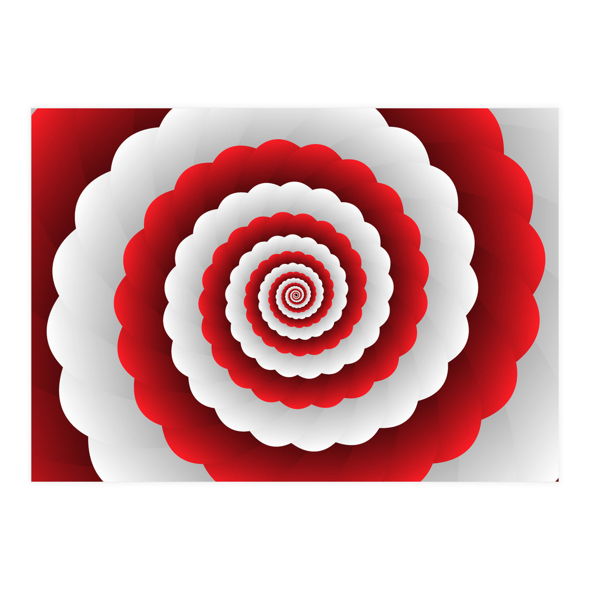 Red Modern Floral Interior Design (Print Only)