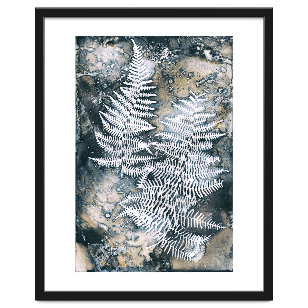 Indigo Blue Botanical Leaves No. 12