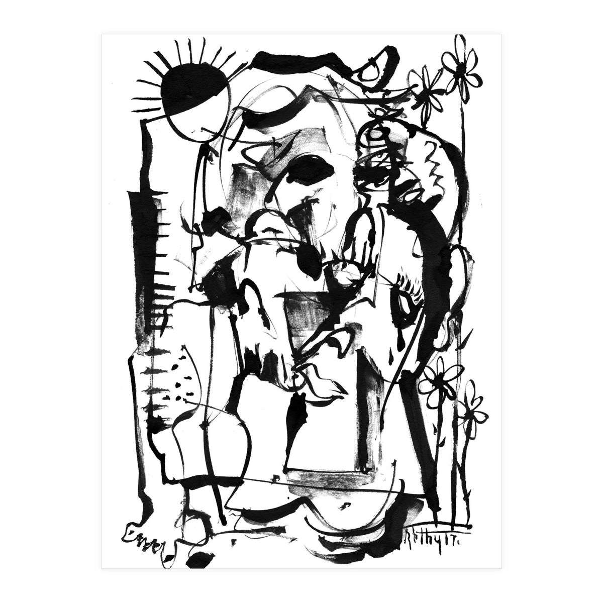 Sunrise - b&w (Print Only)