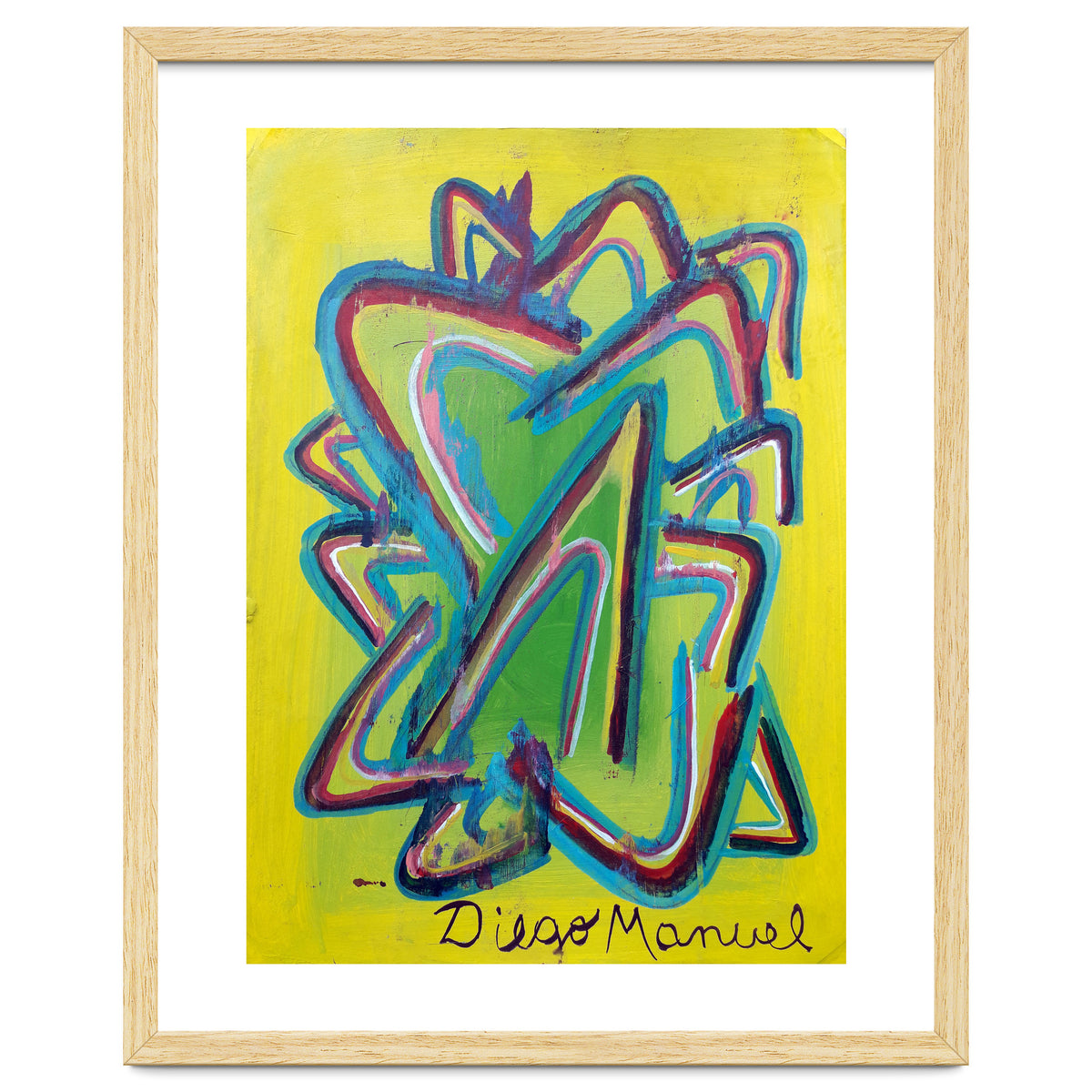 Forma Celeste Sobre Amarillo 2