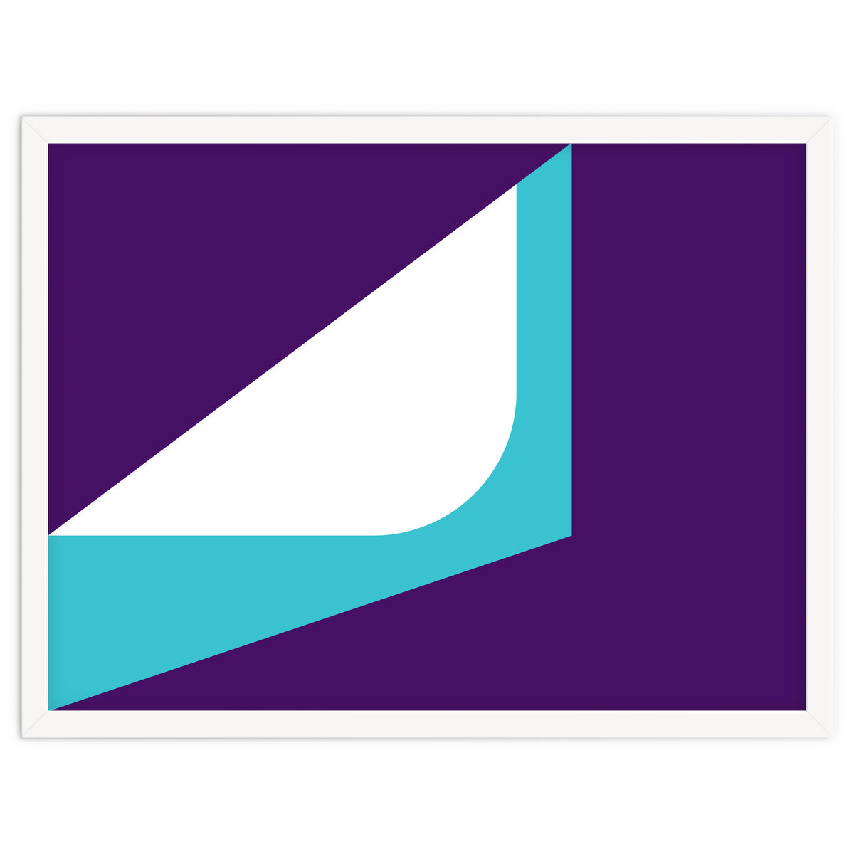 Geometric Shapes No. 22 - teal & purple