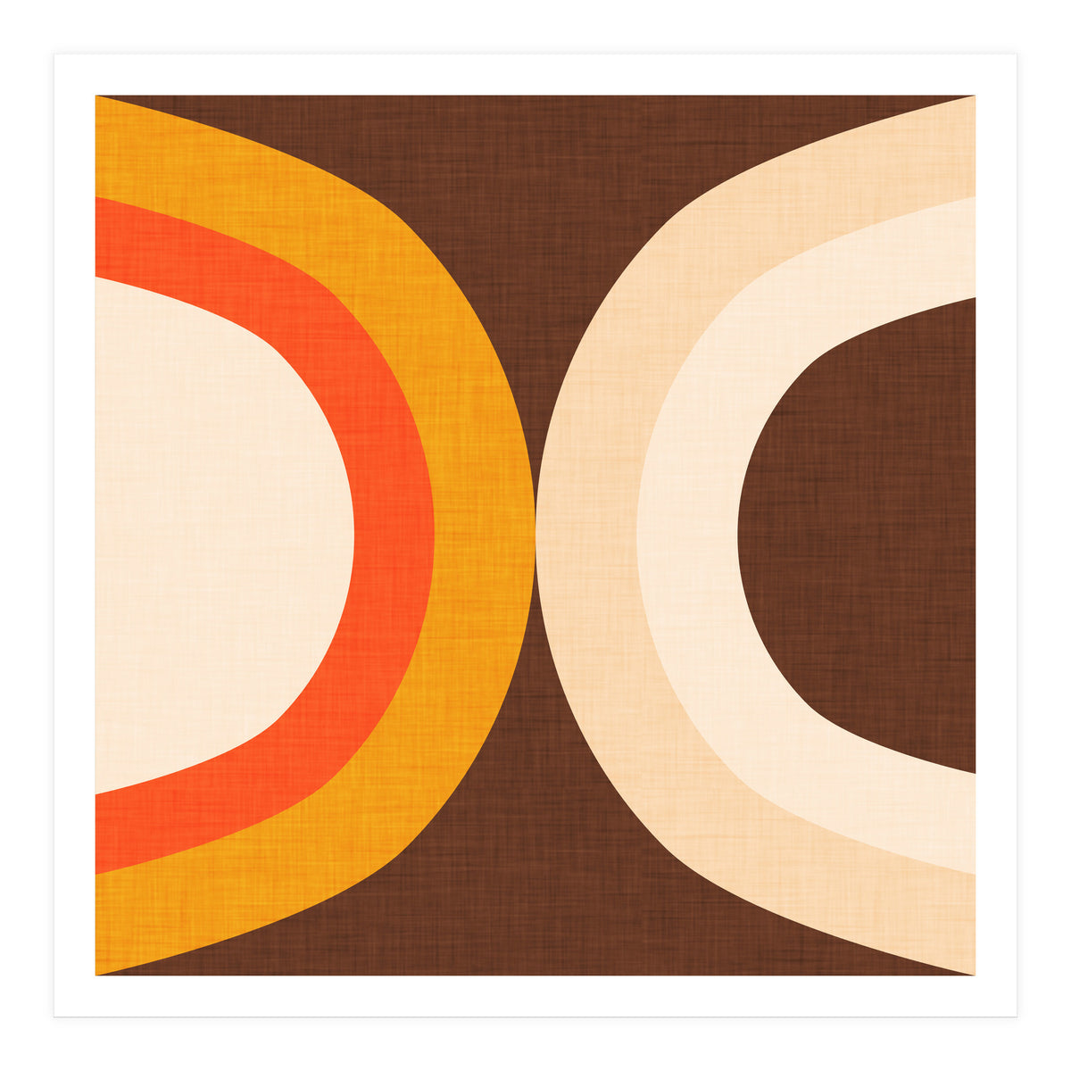 Classic Mid Mod Dot Brown  (Print Only)